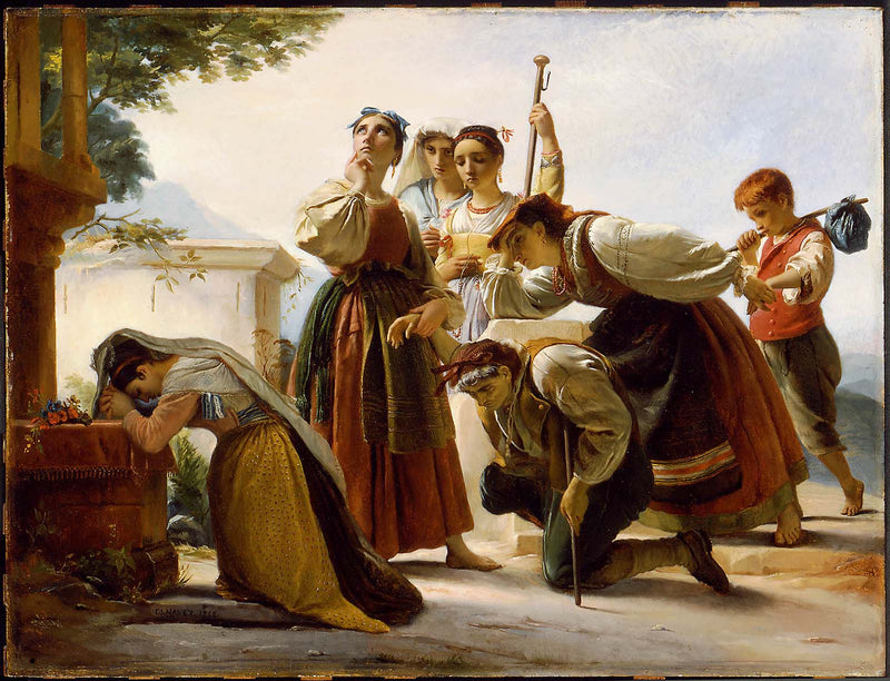 Pilgrimage in the Roman Campagna by François-Joseph Navez — Oil Painting Reproduction