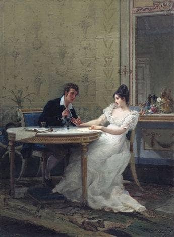 Courtship by Francesco Didioni — Oil Painting Reproduction