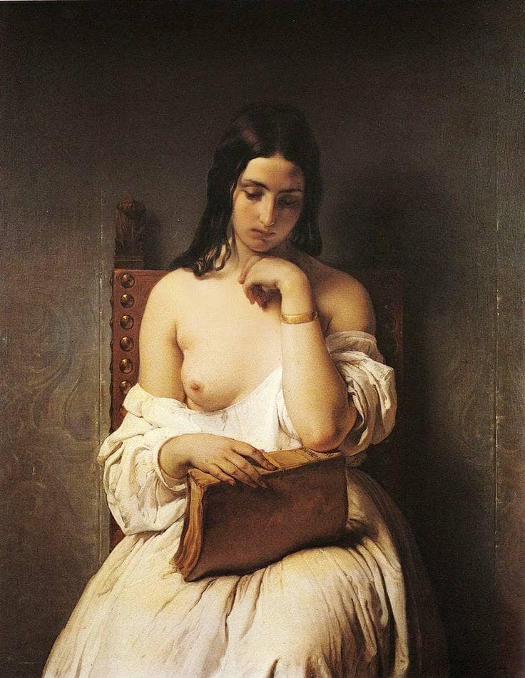 Meditation on the History of Italy (2nd version) by Francesco Hayez — Oil Painting Reproduction