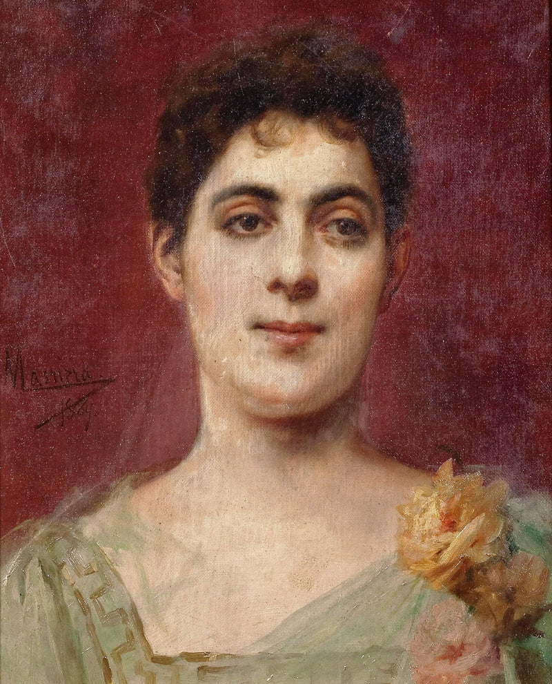 Francisca Aparicio Y Mérida, Marquise Consort of Vistabella by Francesc Masriera — Oil Painting Reproduction