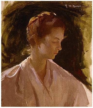 A Young Girl by Frank W. Benson — Oil Painting Reproduction