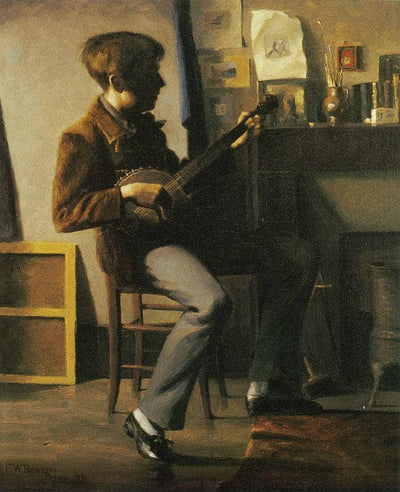 Portrait of Joseph Lindon Smith in master bedroom