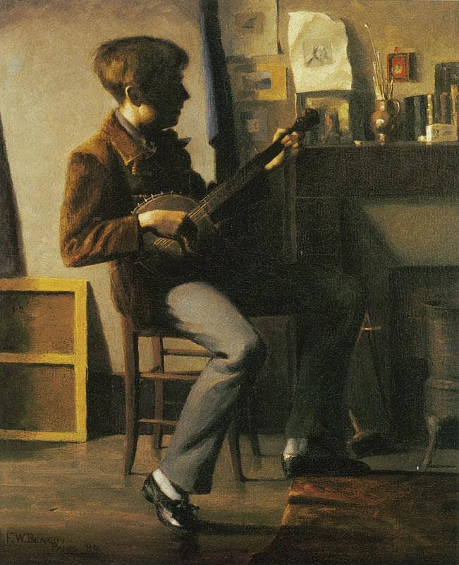 Portrait of Joseph Lindon Smith by Frank W. Benson — Oil Painting Reproduction
