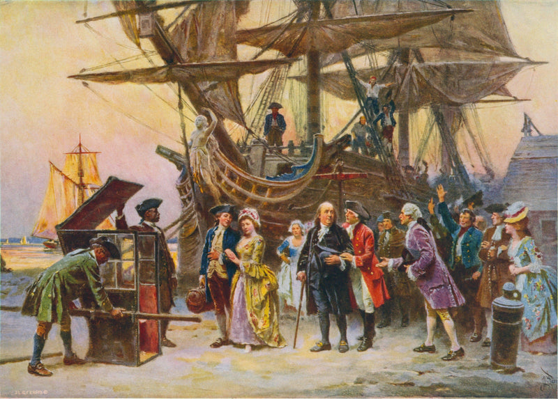 Franklin's Return to Philadelphia, 1785 by Jean Leon Gerome Ferris — Oil Painting Reproduction