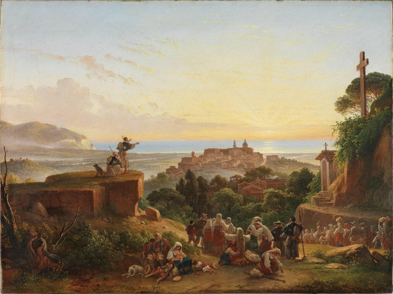 Pilgrimage by Franz Ludwig Catel — Oil Painting Reproduction