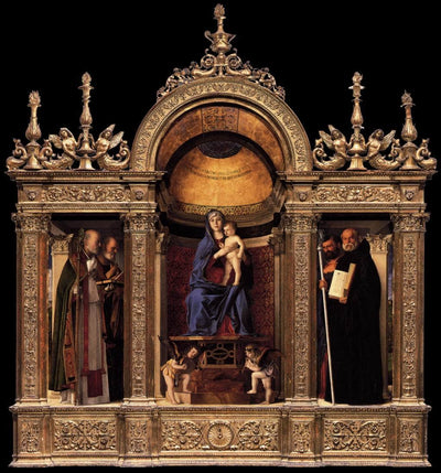 Frari Triptych in hallway