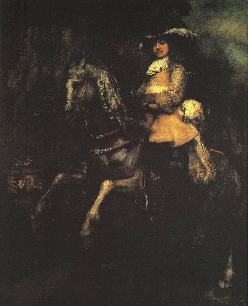 Frederick Rihel on Horseback by Rembrandt — Oil Painting Reproduction