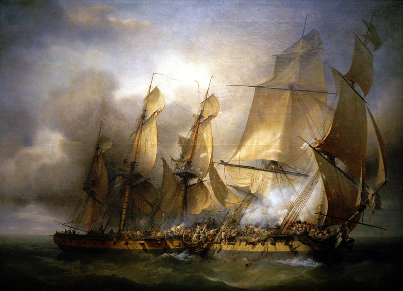 French Corvette Bayonnaise Boarding Hms Ambuscade During the Action of 14 December 1798 by Louis-Philippe Crépin — Oil Painting Reproduction