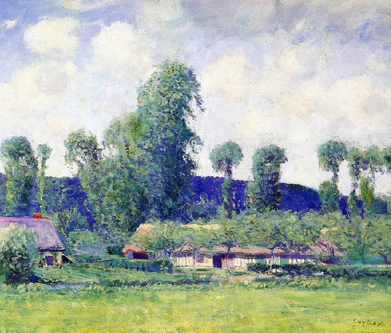 French Farm by Guy Rose — Oil Painting Reproduction