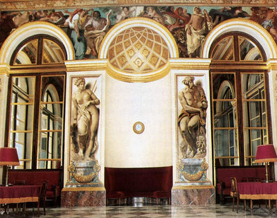 Frescoes on the west wall (Salon du Roi, Palais Bourbon, Paris) in dining room