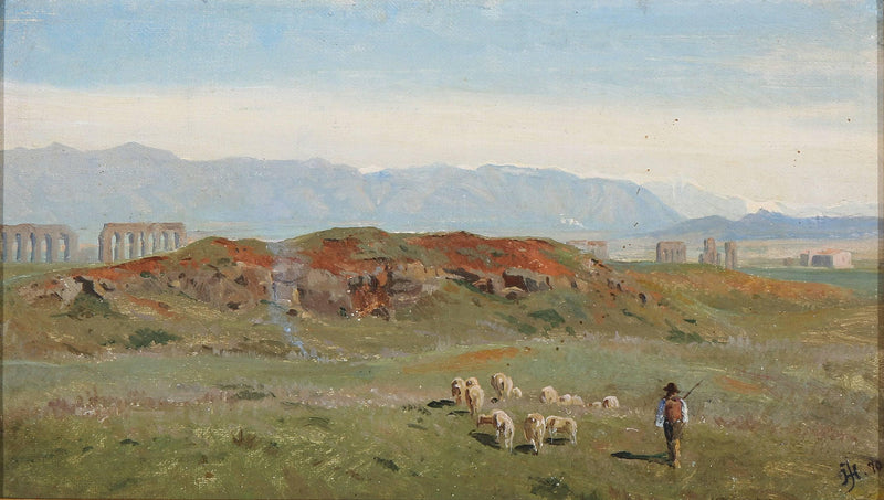From the Roman Campagna by Harald Jerichau — Oil Painting Reproduction