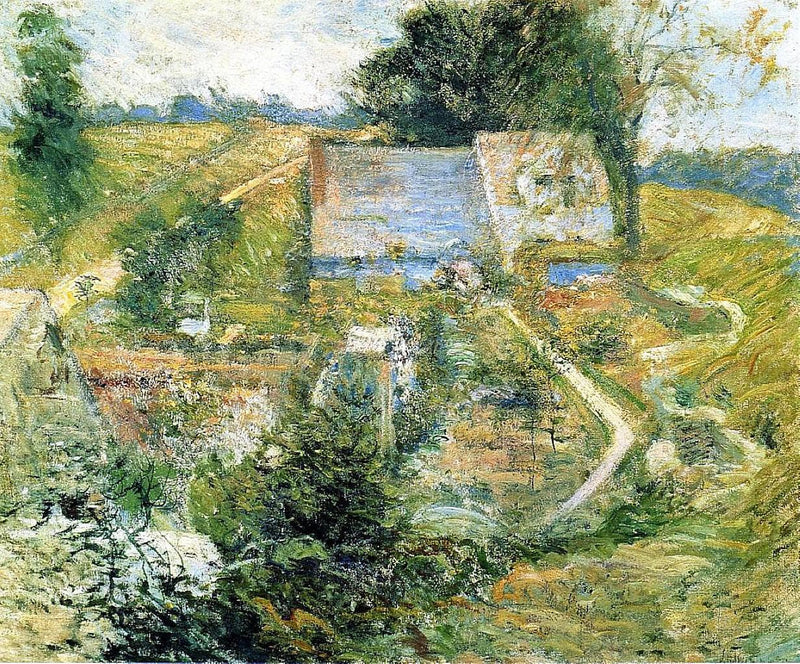From the Upper Terrace by John Henry Twachtman — Oil Painting Reproduction