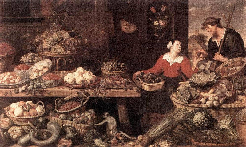 Fruit and Vegetable Market by Frans Snyders — Oil Painting Reproduction