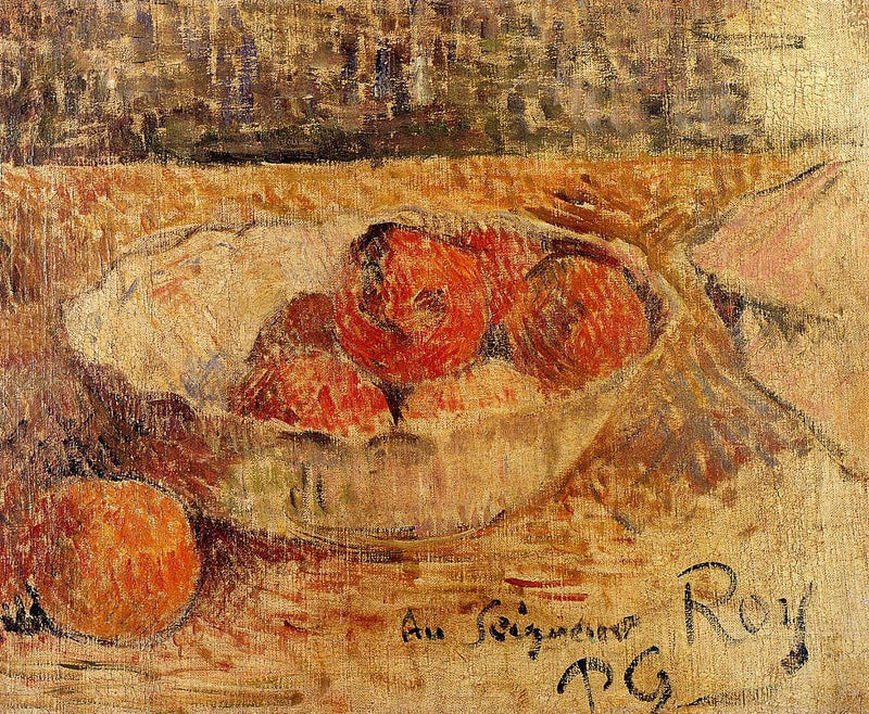 Fruit in a bowl by Paul Gauguin — Oil Painting Reproduction