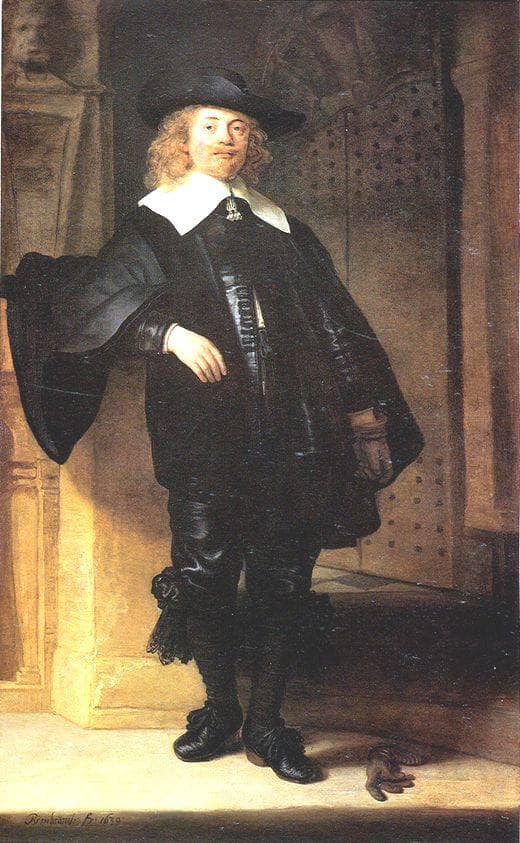 Full Length Portrait of a Standing Man by Rembrandt — Oil Painting Reproduction