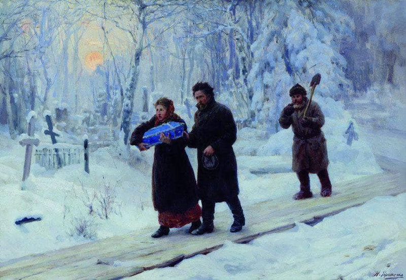 Funeral of Firstborn by Mykola Yaroshenko — Oil Painting Reproduction