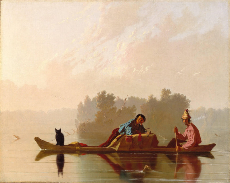 Fur Traders Descending the Missouri by George Caleb Bingham — Oil Painting Reproduction