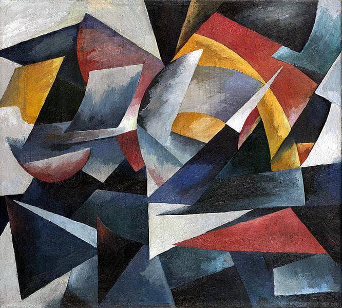 Futuristic composition by Aleksandra Ekster — Oil Painting Reproduction