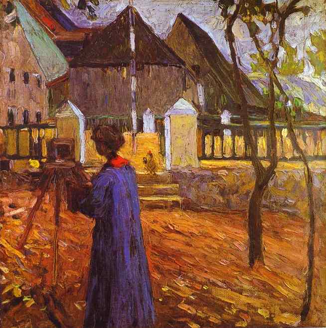 Gabriele Munter painting by Wassily Kandinsky — Oil Painting Reproduction