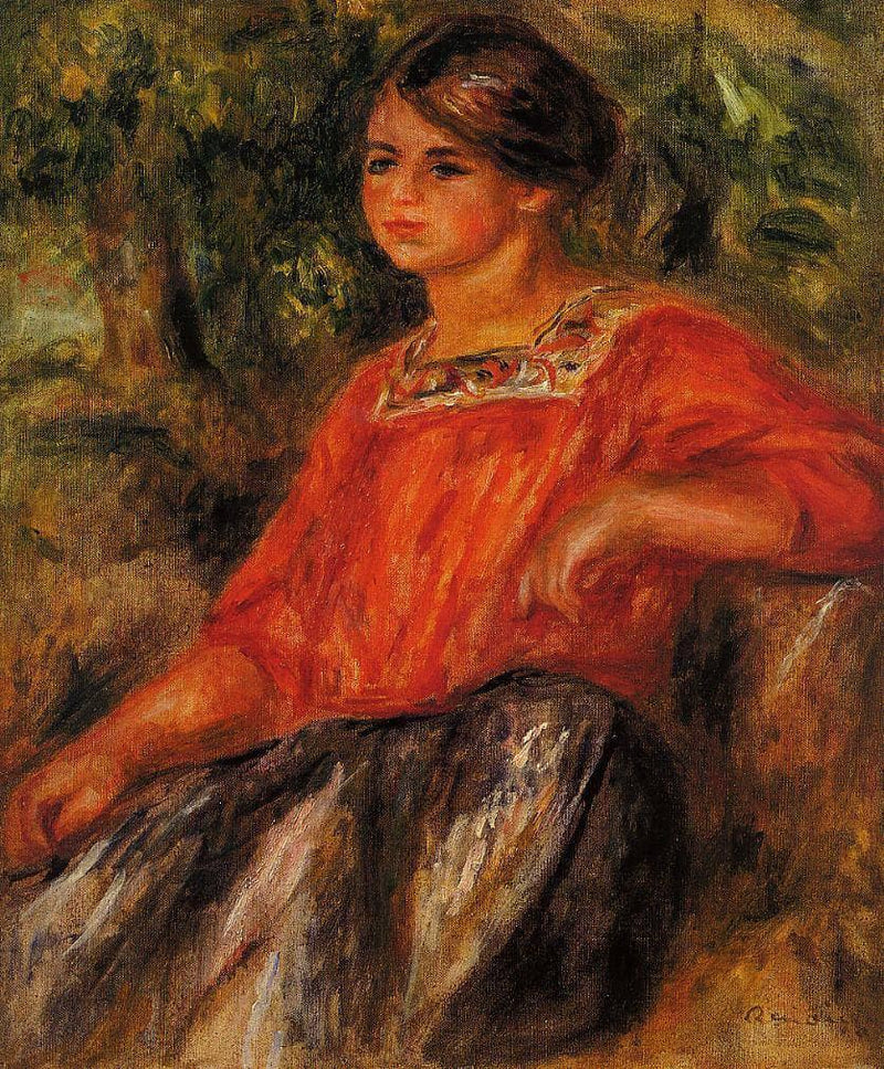 Gabrielle in the Garden at Cagnes by Pierre-Auguste Renoir — Oil Painting Reproduction