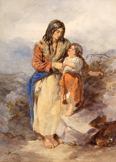 Galway woman and child in home office