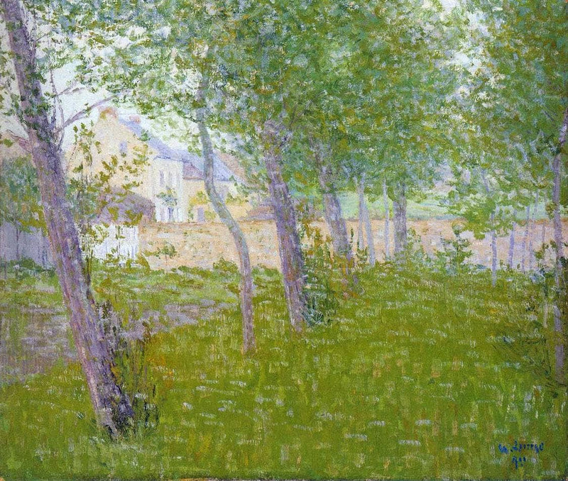 Garden by the House by Gustave Loiseau — Oil Painting Reproduction