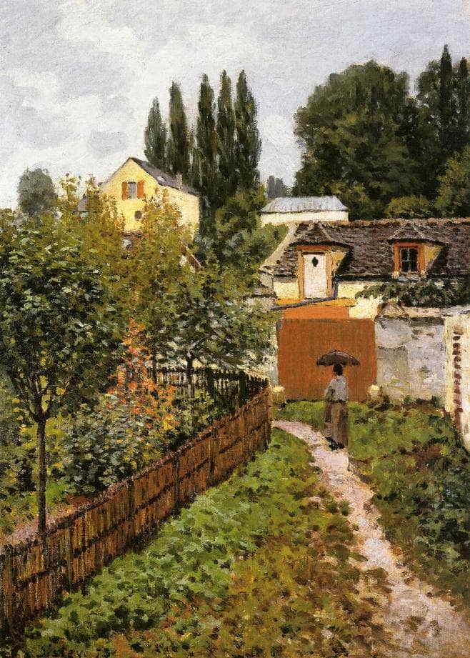 Garden Path in Louveciennes (Chemin de l Etarch) by Alfred Sisley — Oil Painting Reproduction