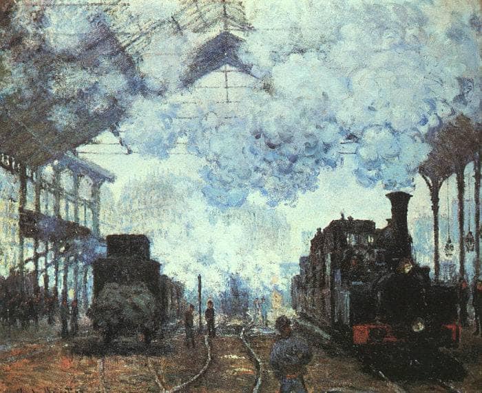 Gare St.-Lazare: Arrival of a Train by Claude Monet — Oil Painting Reproduction