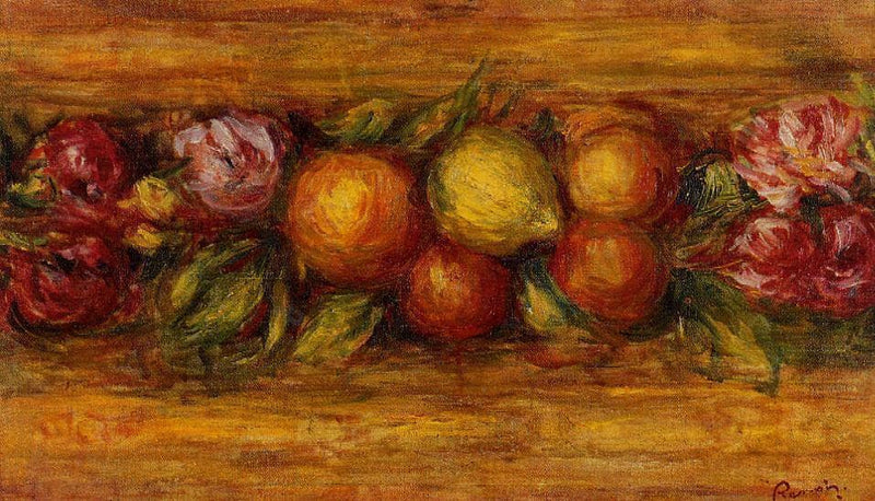 Garland of Fruit and Flowers by Pierre-Auguste Renoir — Oil Painting Reproduction