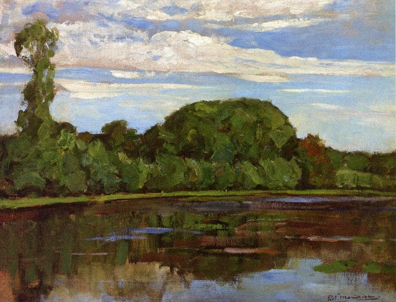 Geinrust Farm with Isolated Tree by Piet Mondrian — Oil Painting Reproduction