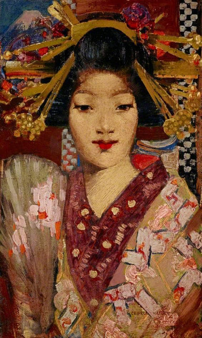Geisha Girl in modern living room