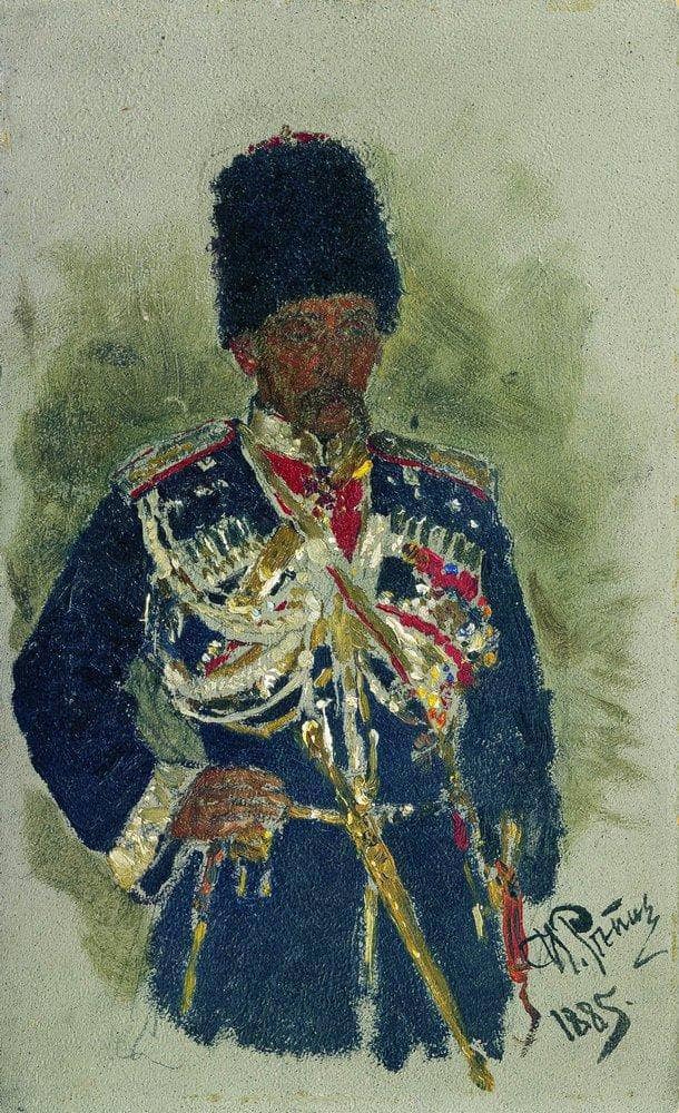 General in the form of royal guards. P.A. Cherevin. by Ilya Repin — Oil Painting Reproduction