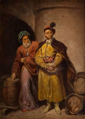Genre Scene with Polish Nobleman by Walery Eljasz Radzikowski — Oil Painting Reproduction