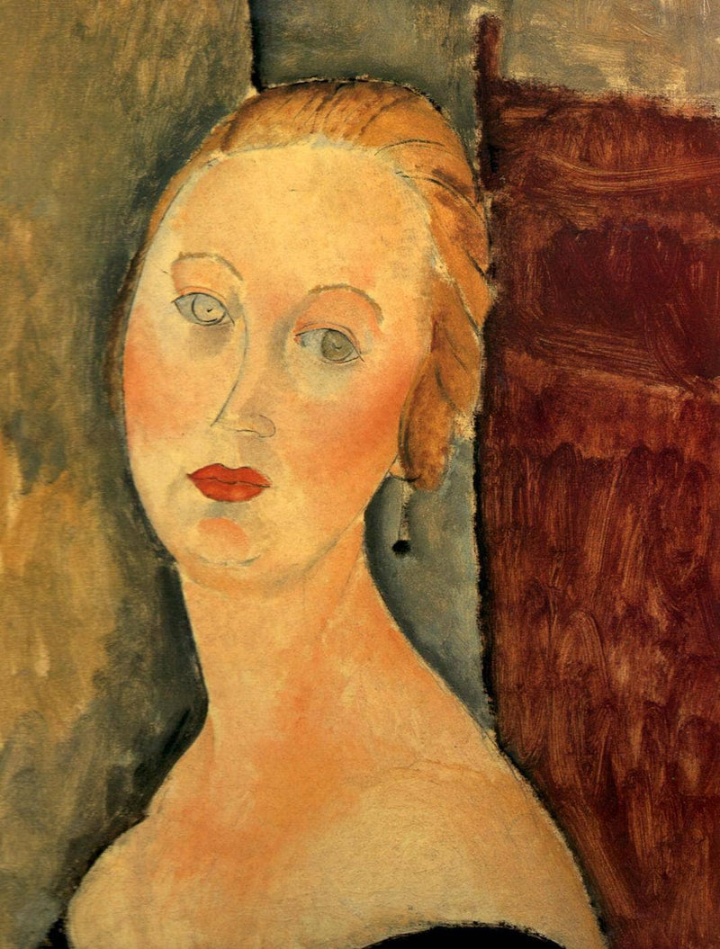Germaine Survage with Earrings by Amedeo Modigliani — Oil Painting Reproduction
