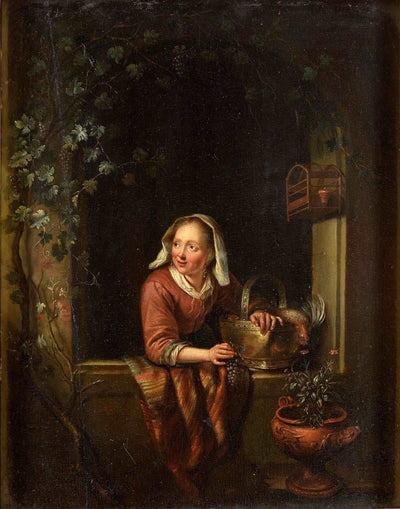 A Maid-Servant at a Window in living room
