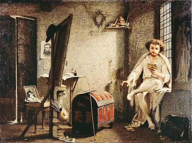 Il poeta by Francesco Didioni — Oil Painting Reproduction