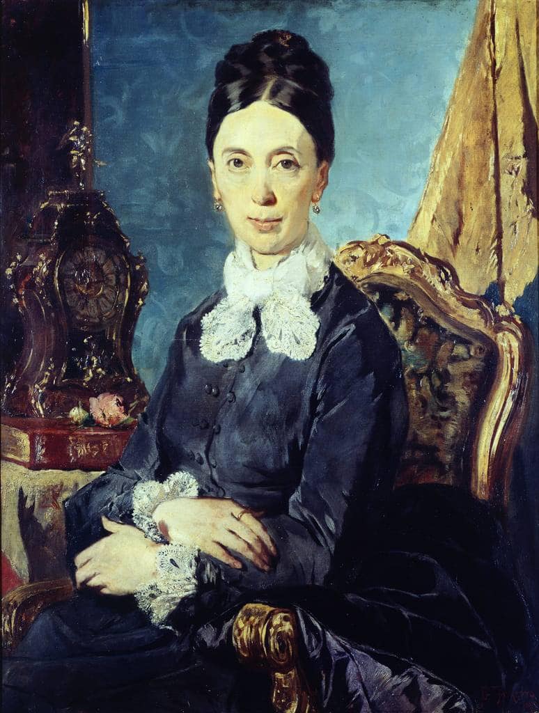 Portrait of a relative by Giacomo Favretto — Oil Painting Reproduction