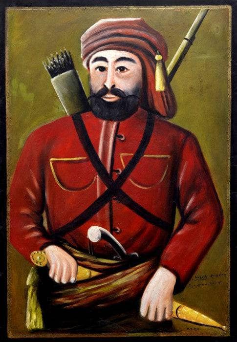 Giorgi Saakadze by Niko Pirosmani — Oil Painting Reproduction