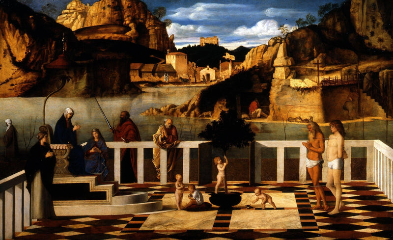 Sacred Allegory by Giovanni Bellini — Oil Painting Reproduction