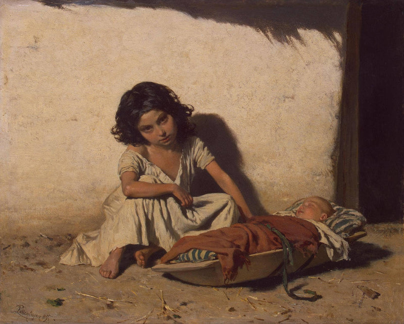 Gipsy Children by August von Pettenkofen — Oil Painting Reproduction