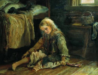 Girl in living room