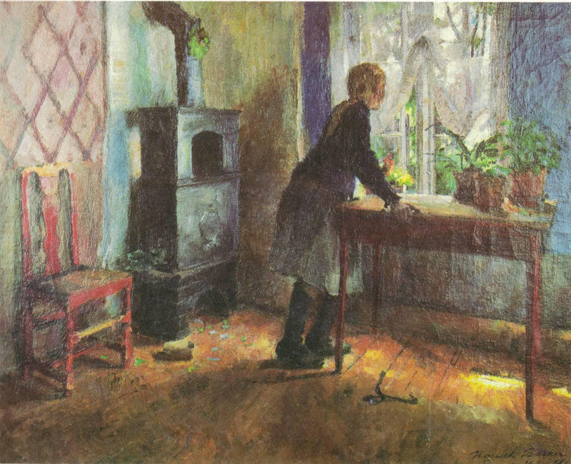 Girl by the Window by Harriet Backer — Oil Painting Reproduction
