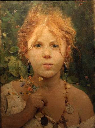 Girl from Abruzzo in study