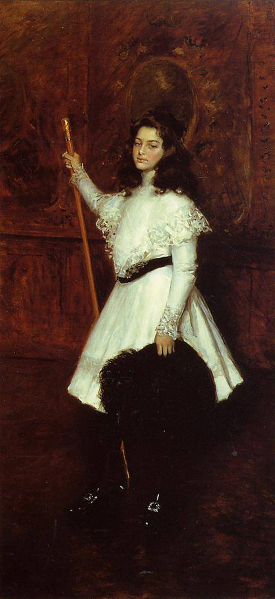 Girl in White, aka Portrait of Irene Dimock in modern living room