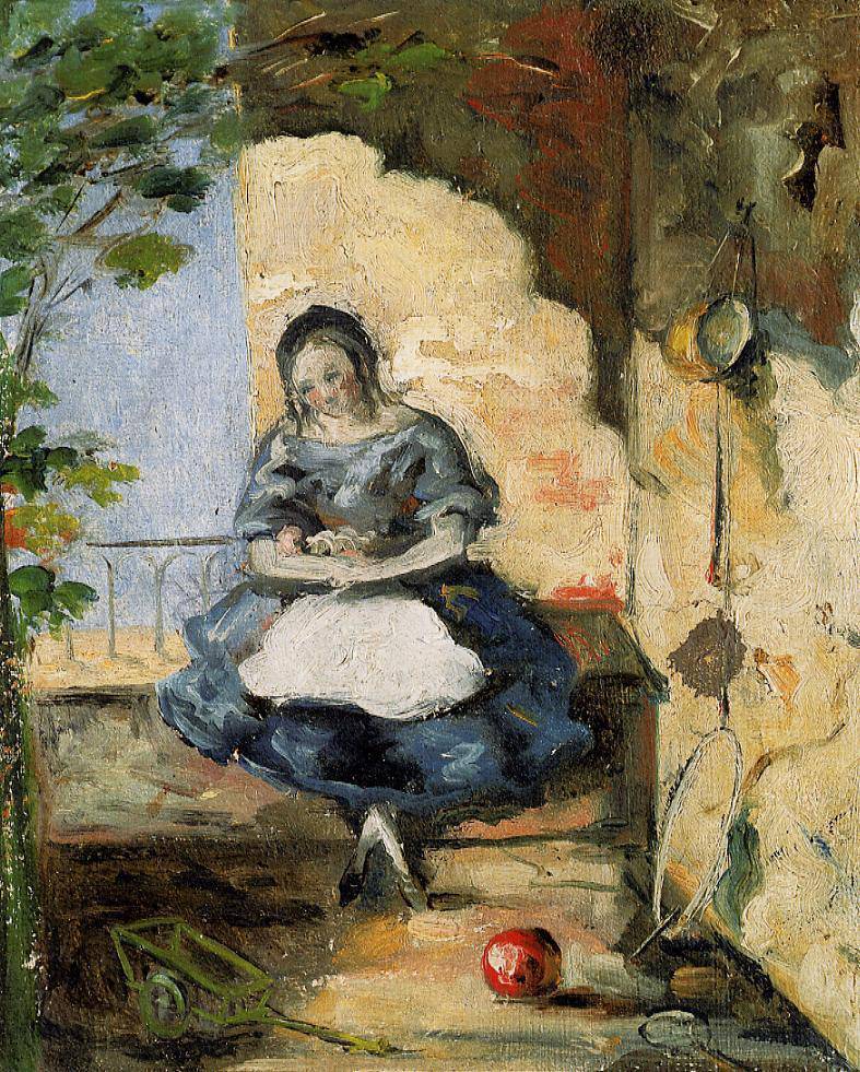 Girl by Paul Cezanne — Oil Painting Reproduction
