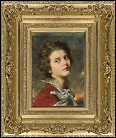 Girl's head in hallway