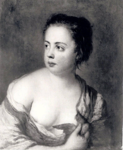 Girl with a Dove in kitchen