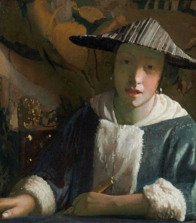 Girl with a Flute by Johannes Vermeer — Oil Painting Reproduction
