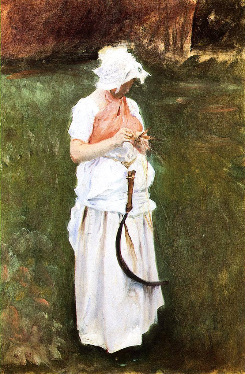Girl with a Sickle by John Singer Sargent — Oil Painting Reproduction