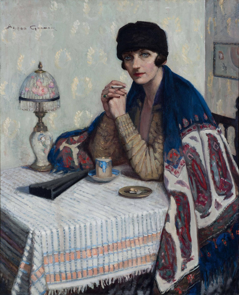 Girl with Cigarette by Agnes Goodsir — Oil Painting Reproduction